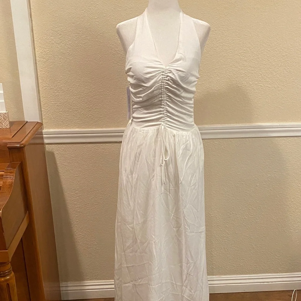 Princess Polly White Halter Maxi Dress - Picture 7 of 9